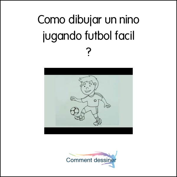 Como dibujar un niño jugando futbol facil